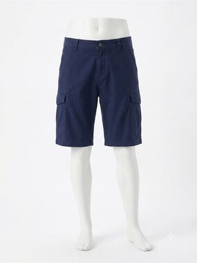 BC Clothing Navy Blue Cargo Shorts - Size 32 - Tech Stretch Canvas